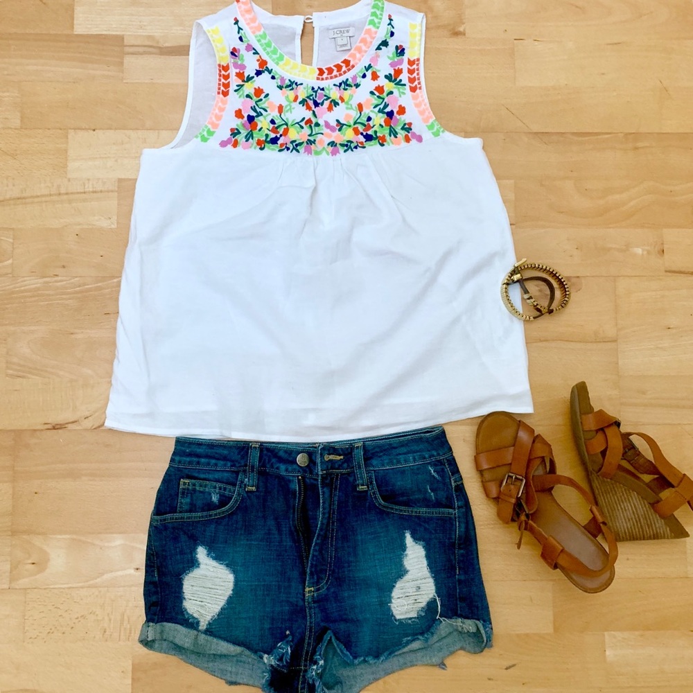 Hidden Jeans Frayed High Waist Jean Shorts